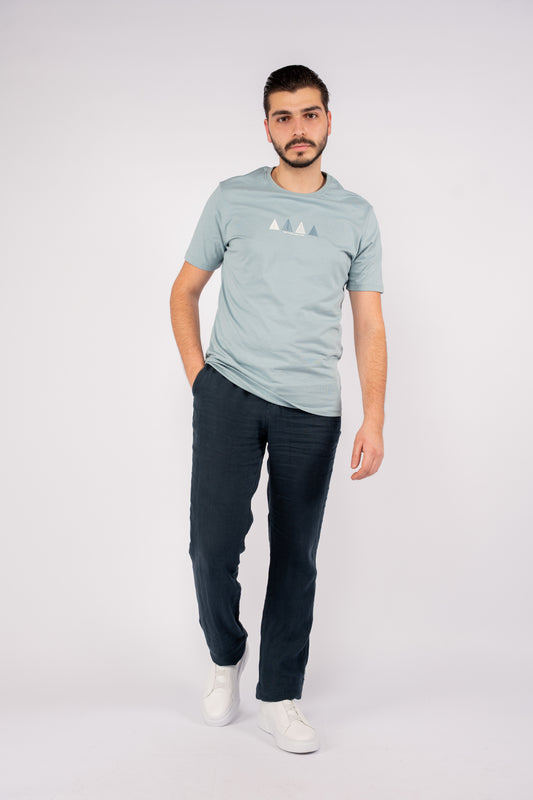 BLUE TRIANGLES TSHIRT