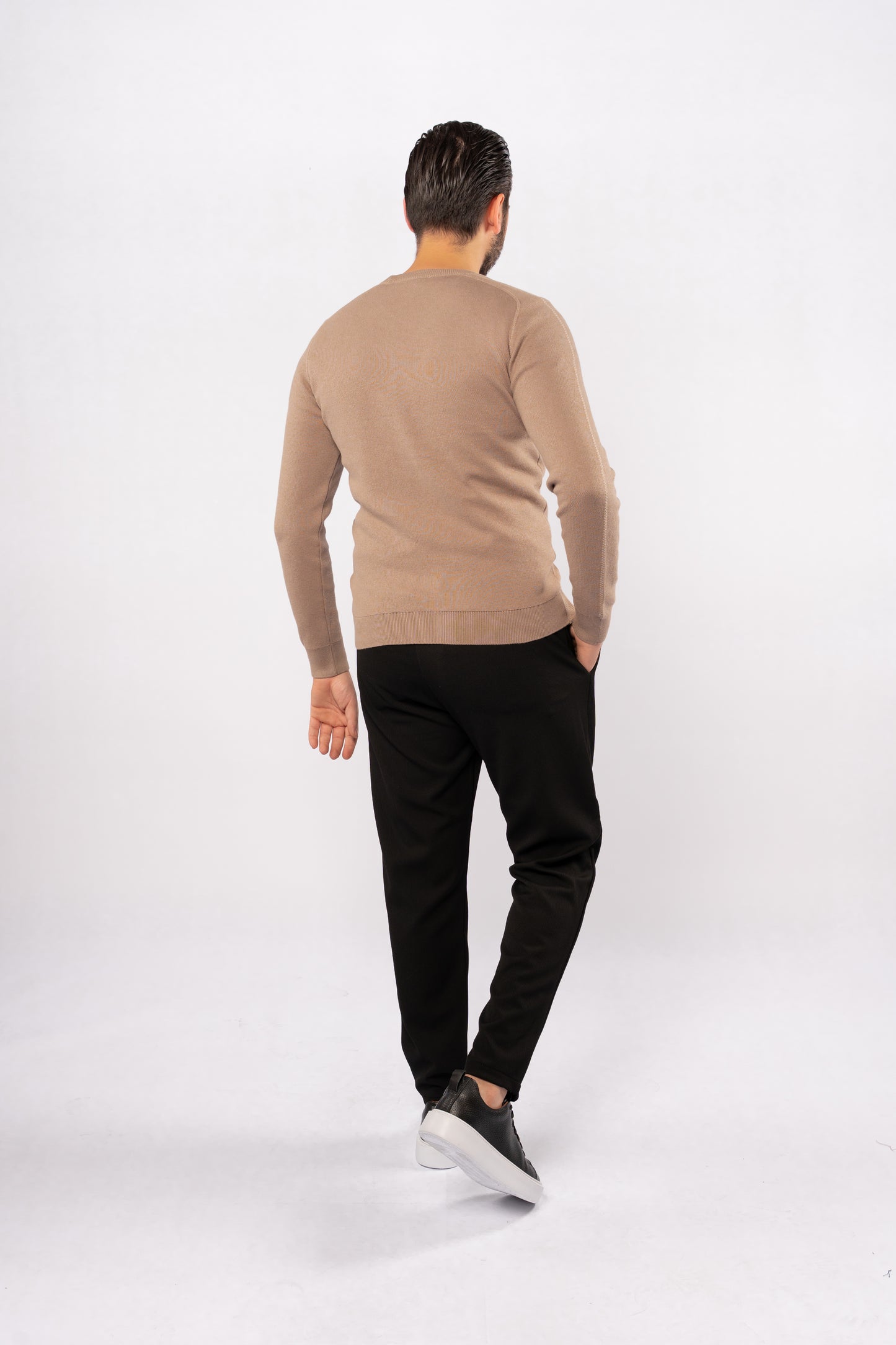 DARK BEIGE CASUAL SWEATER