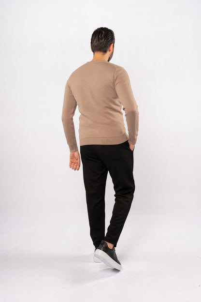 DARK BEIGE CASUAL SWEATER