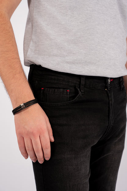 BLACK DENIM SHORT