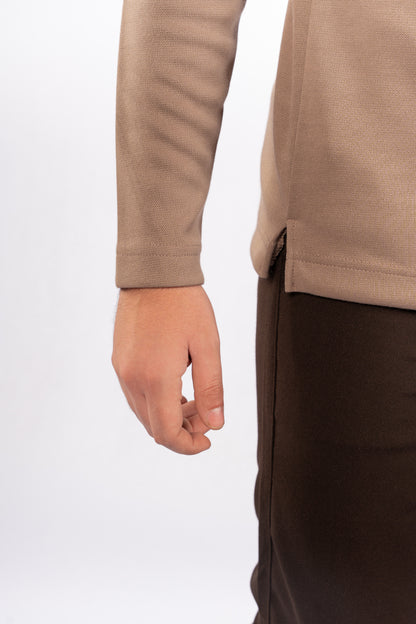 DARK BEIGE CASUAL SWEATER