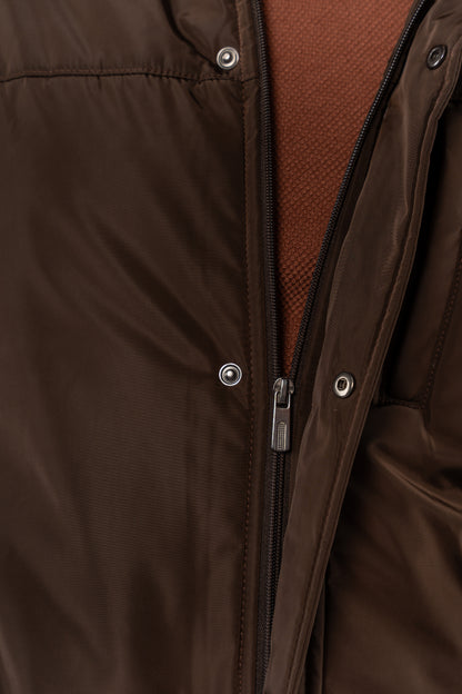 BROWN QUILTED JACKET