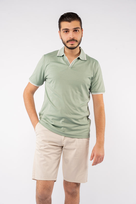 MINT MIXED VNECK POLO