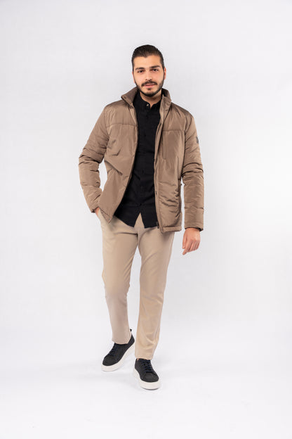 BEIGE QUILTED JACKET