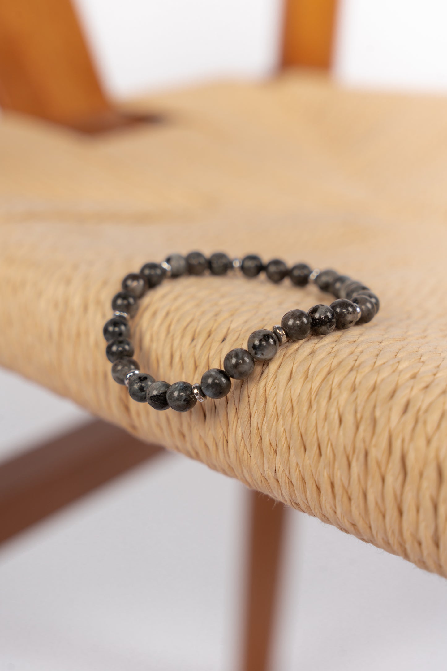 GREY BEADED BRACELET