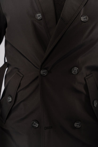 BLACK ELEGANCE TRENCH COAT