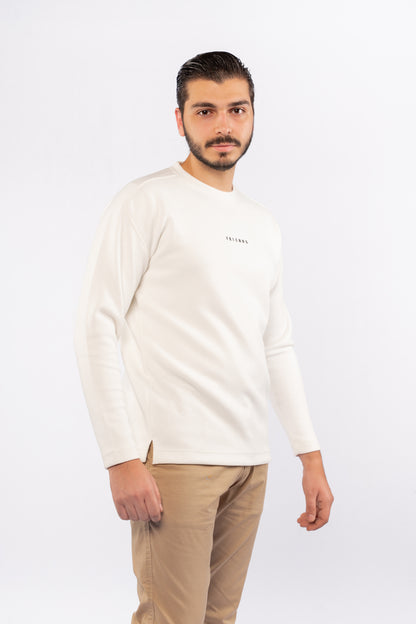 WHITE CASUAL SWEATER