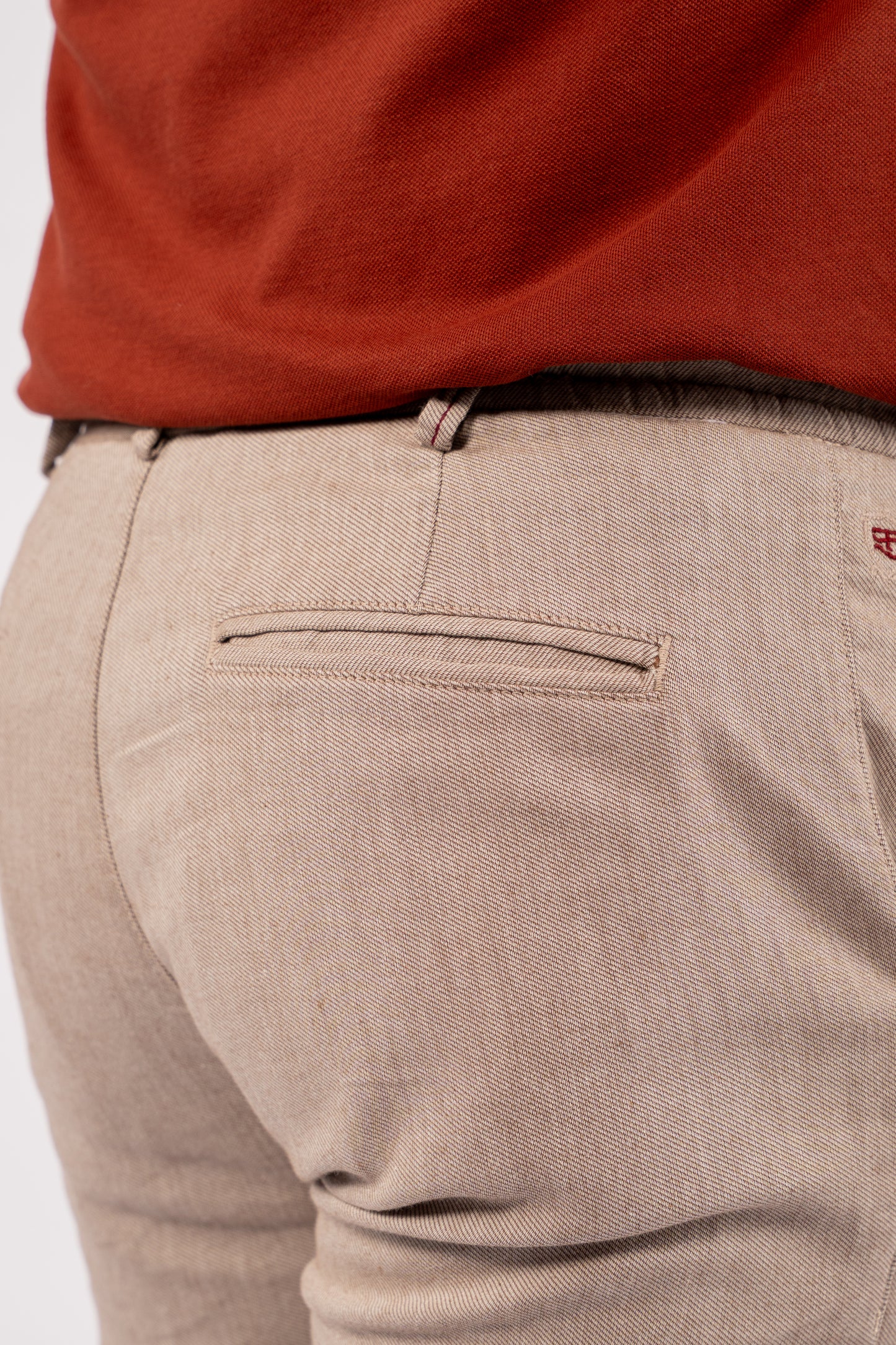 BEIGE SEMI LINEN TROUSERS