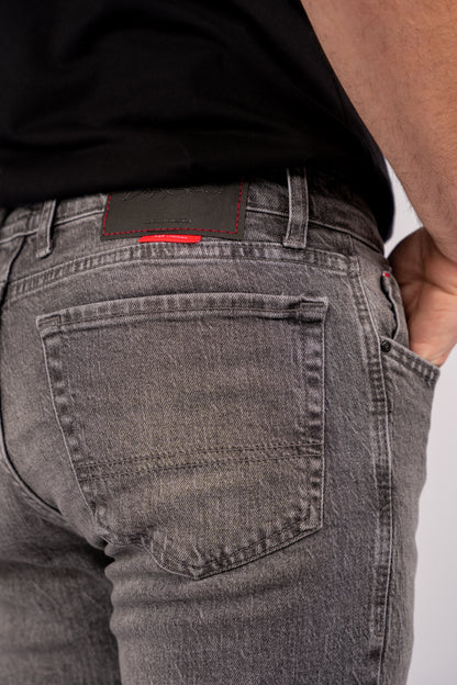 GREY DENIM SHORT