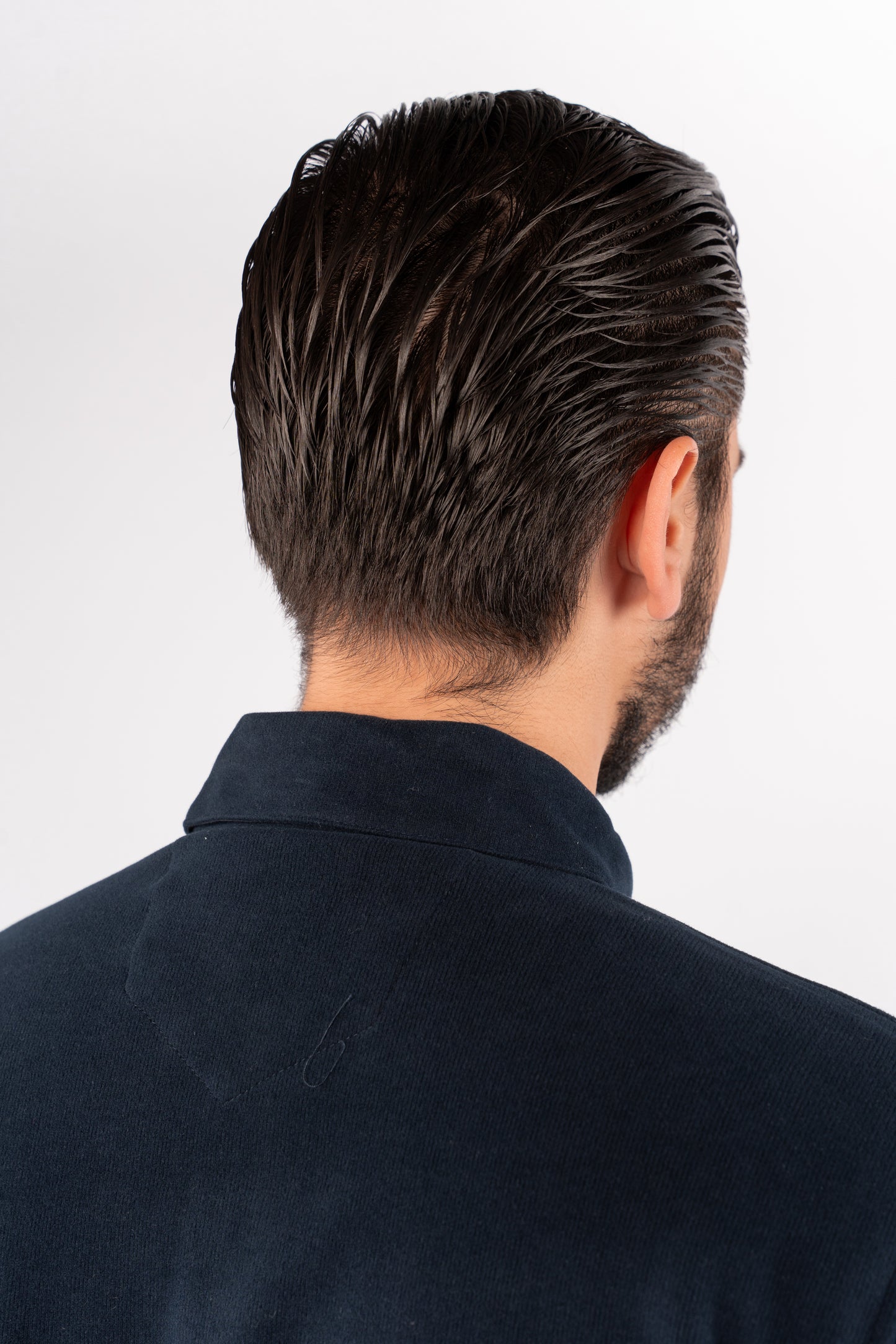 NAVY BUTTON POLO SWEATER