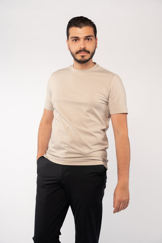 LIGHT BEIGE CASUAL TSHIRT