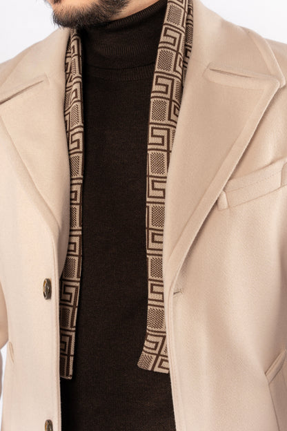 BEIGE ELEGANCE WOOL COAT