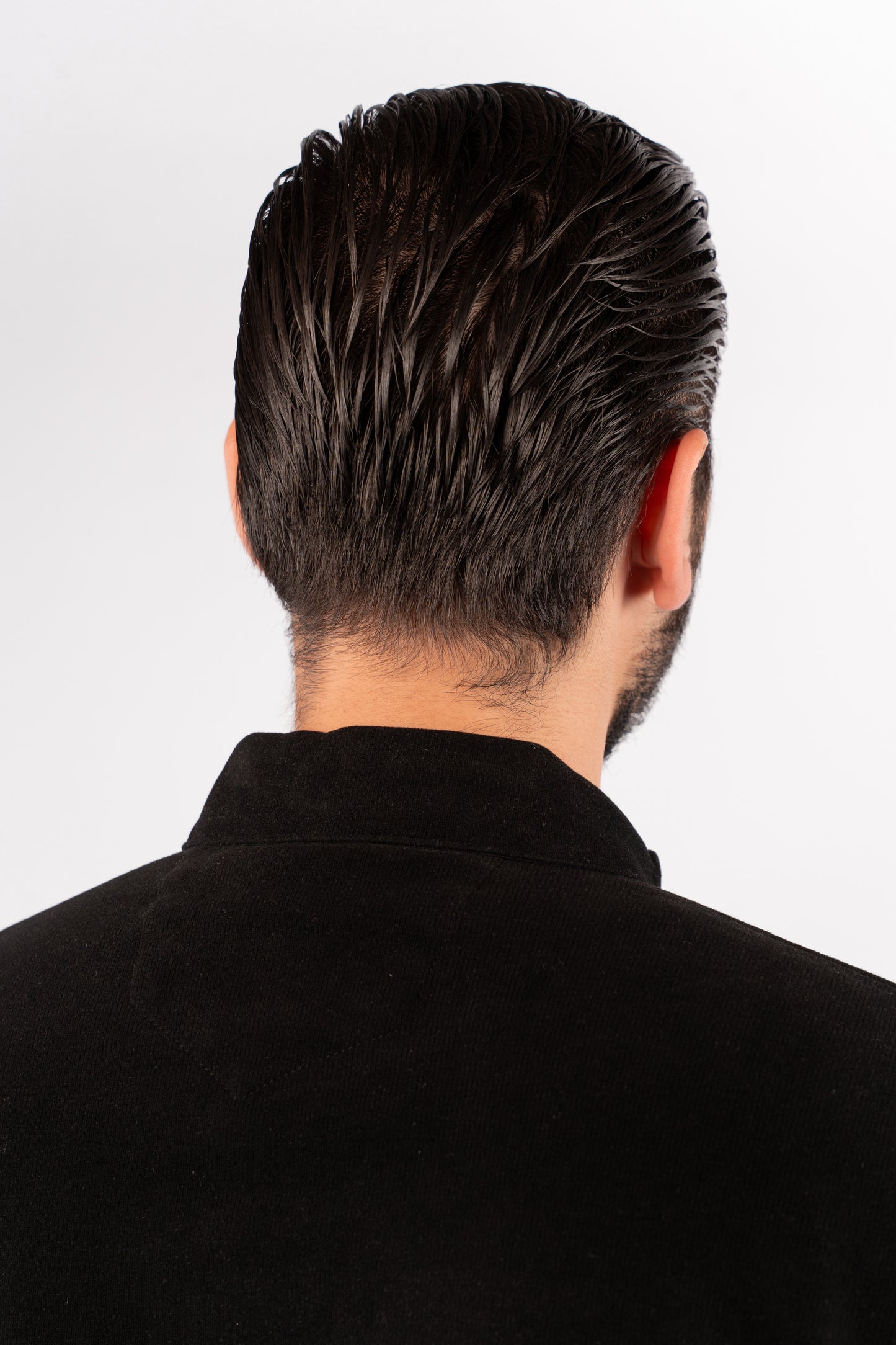 BLACK BUTTON POLO SWEATER