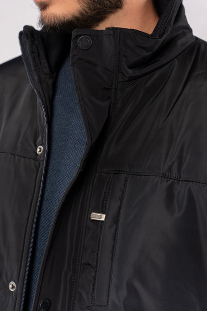 NAVY QUILTED JACKET