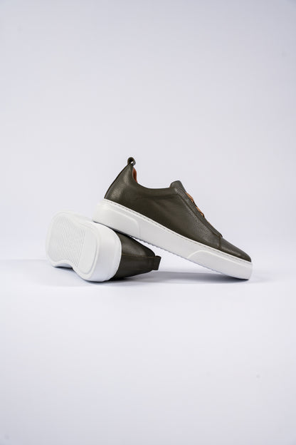 OLIVE ELASTIC SNEAKER