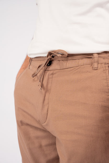 MOCHA LINEN SHORT
