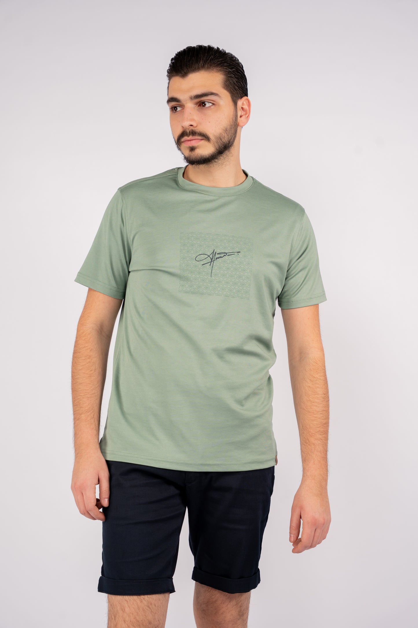 MINT PATTERNED MERCERIZED TSHIRT