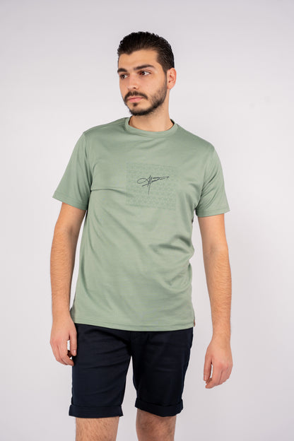 MINT PATTERNED MERCERIZED TSHIRT