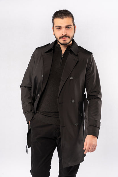 BLACK ELEGANCE TRENCH COAT