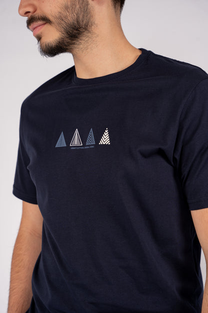 NAVY TRIANGLES TSHIRT