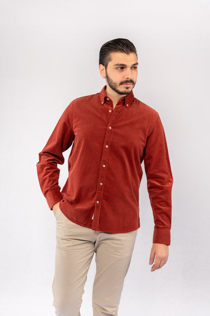 BRICK ELEGANCE VELVET SHIRT