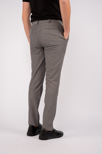 BLACK SEMI LINEN TROUSERS
