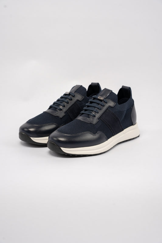 NAVY MIX MATERIAL SNEAKER