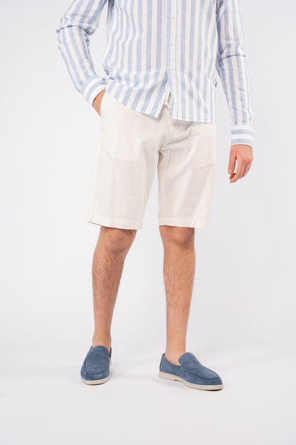 BLUE LINED LINEN SHIRT