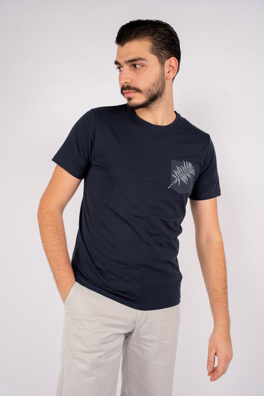 NAVY FEATHER TSHIRT