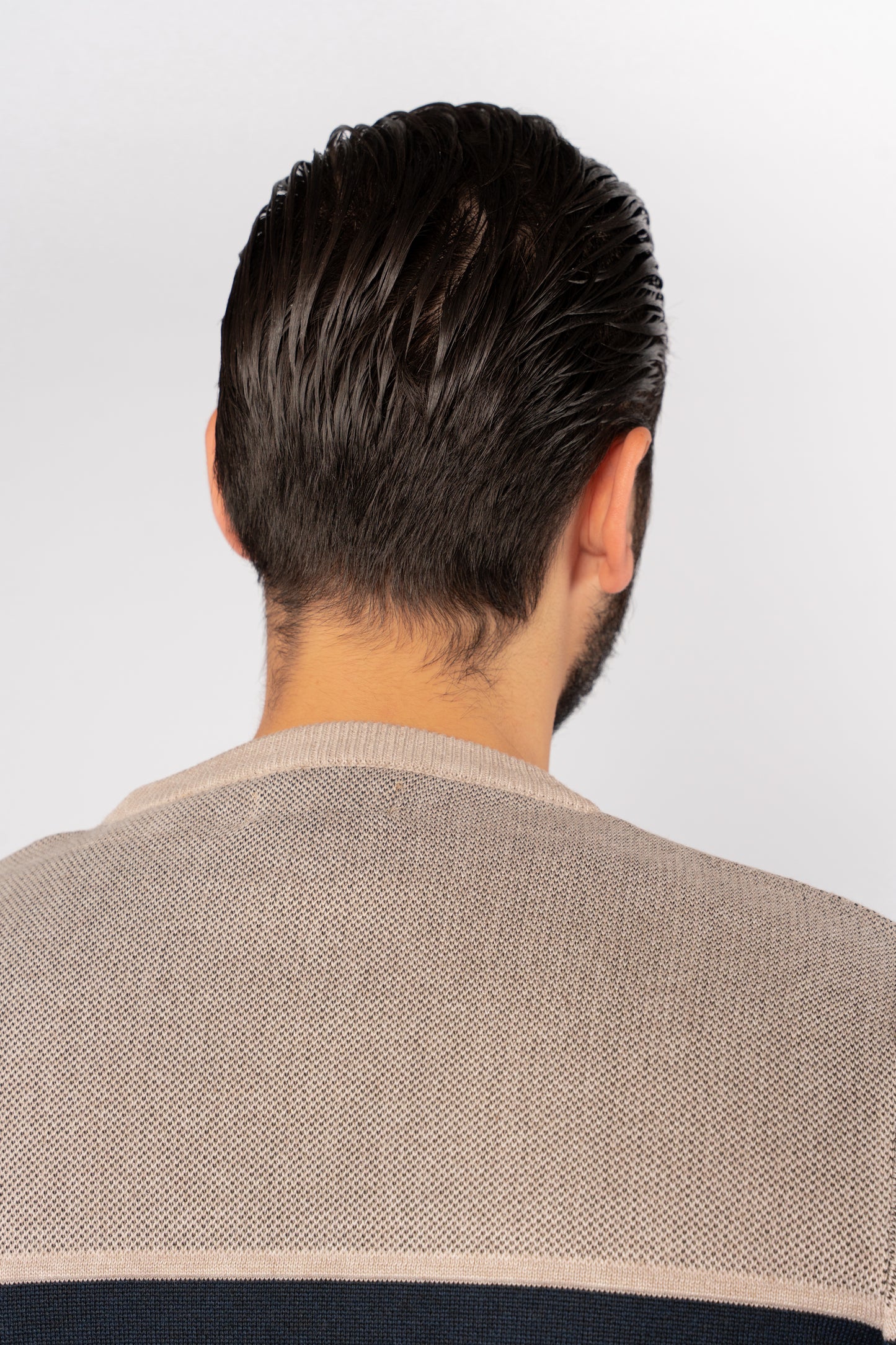 DARK BEIGE CASUAL KNITTED SWEATER