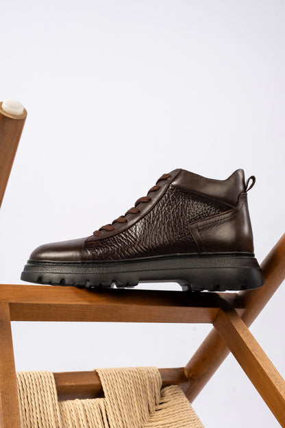 BROWN URBAN LEATHER BOOTS