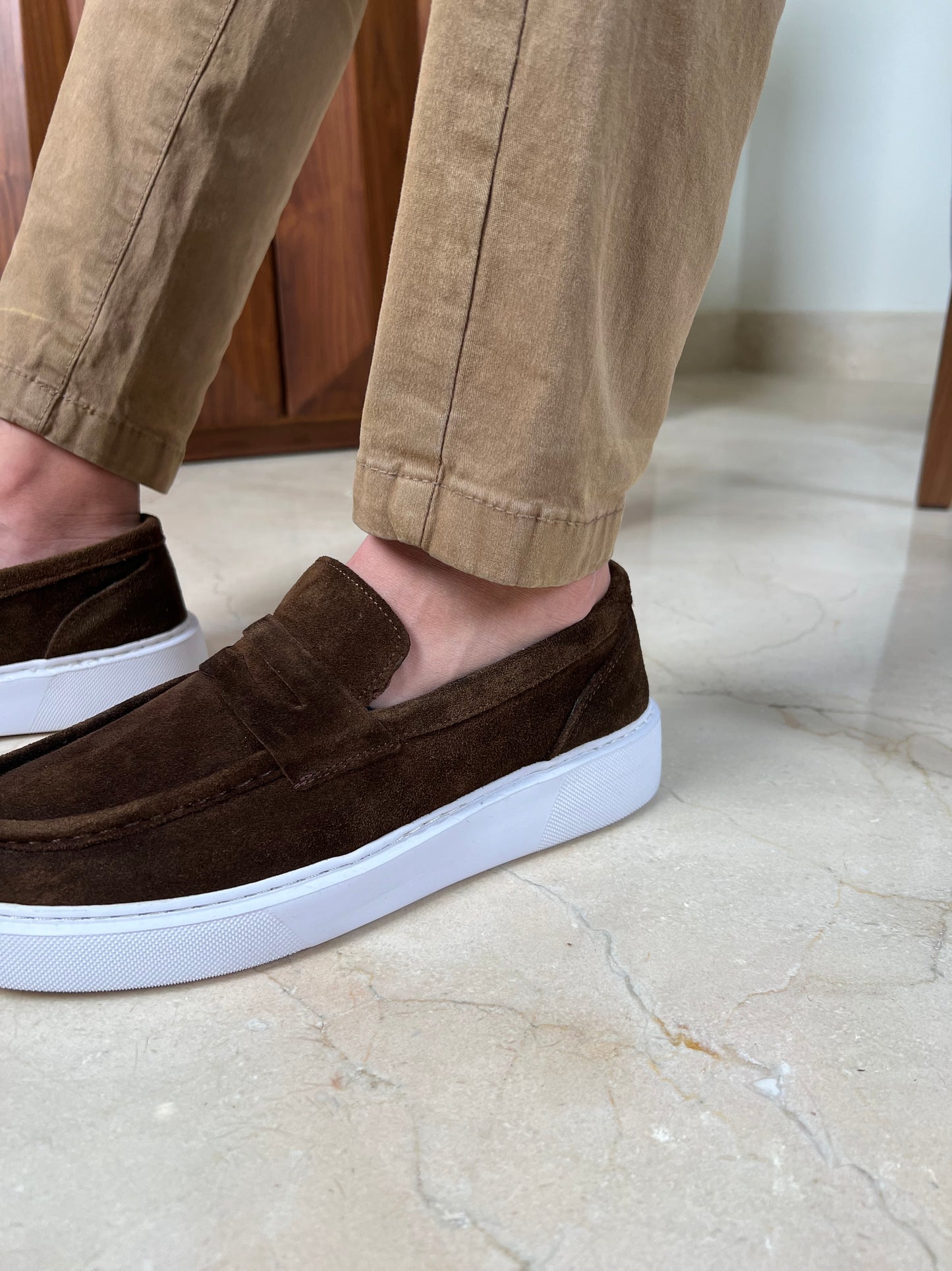 BROWN LOAFER HIGH SOLE