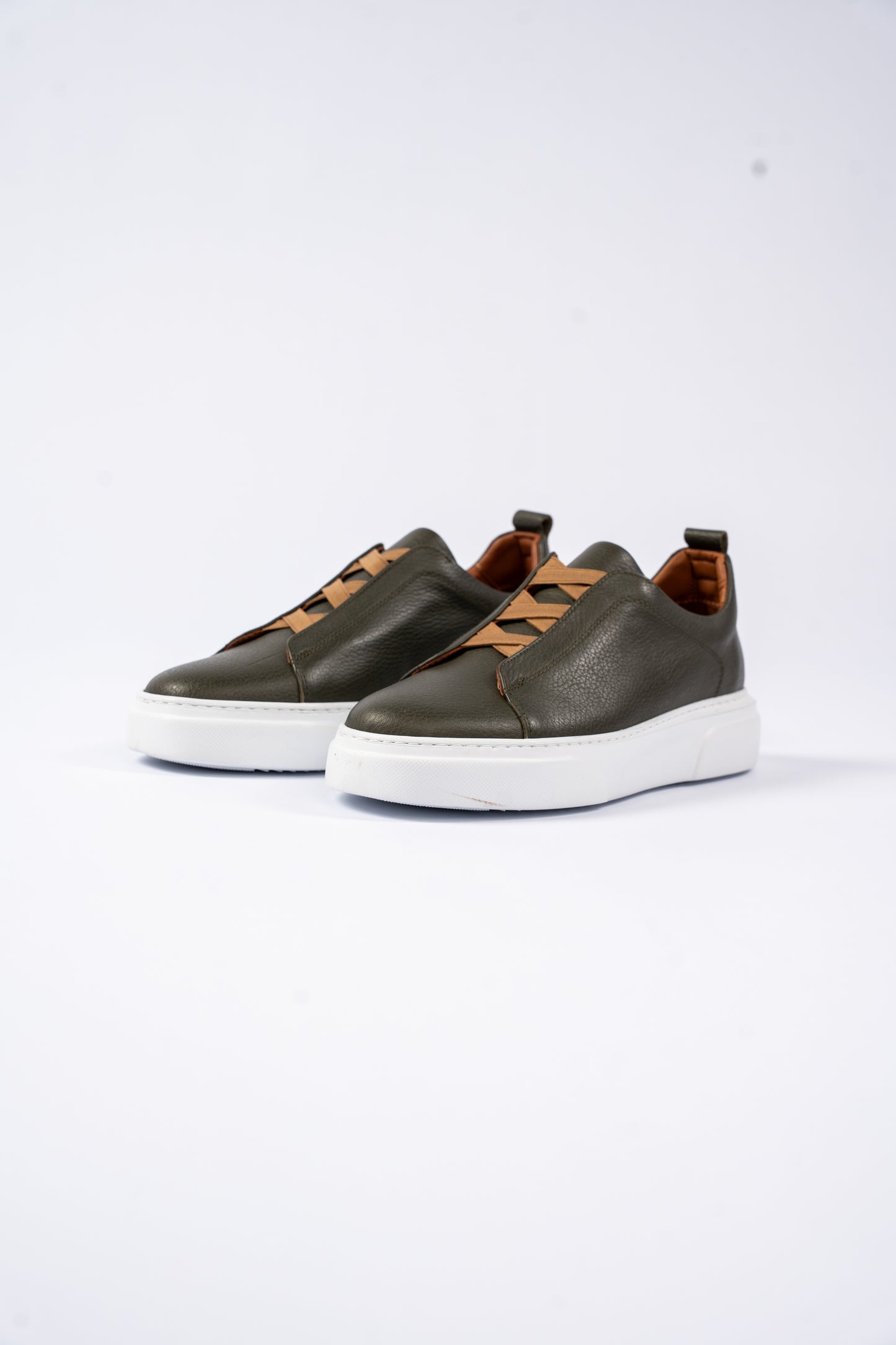 OLIVE ELASTIC SNEAKER