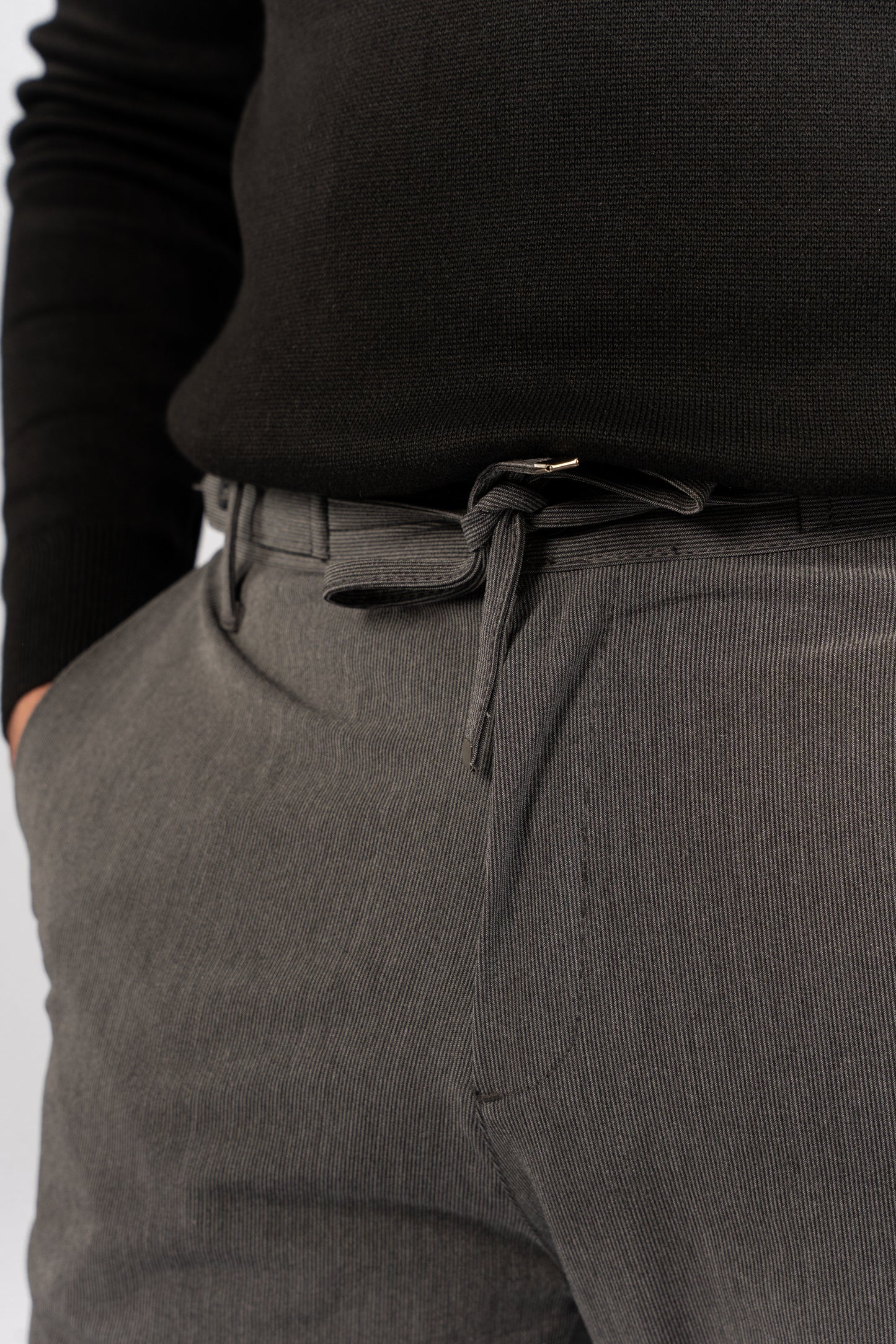 GREY CASUAL TAILORED PANT