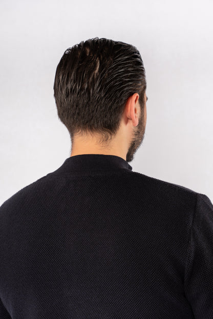 NAVY HIGHNECK ZIPPER