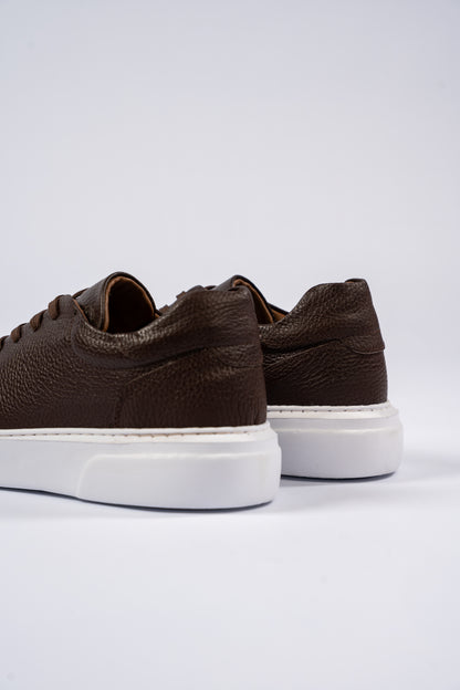 BROWN LEATHER SNEAKER