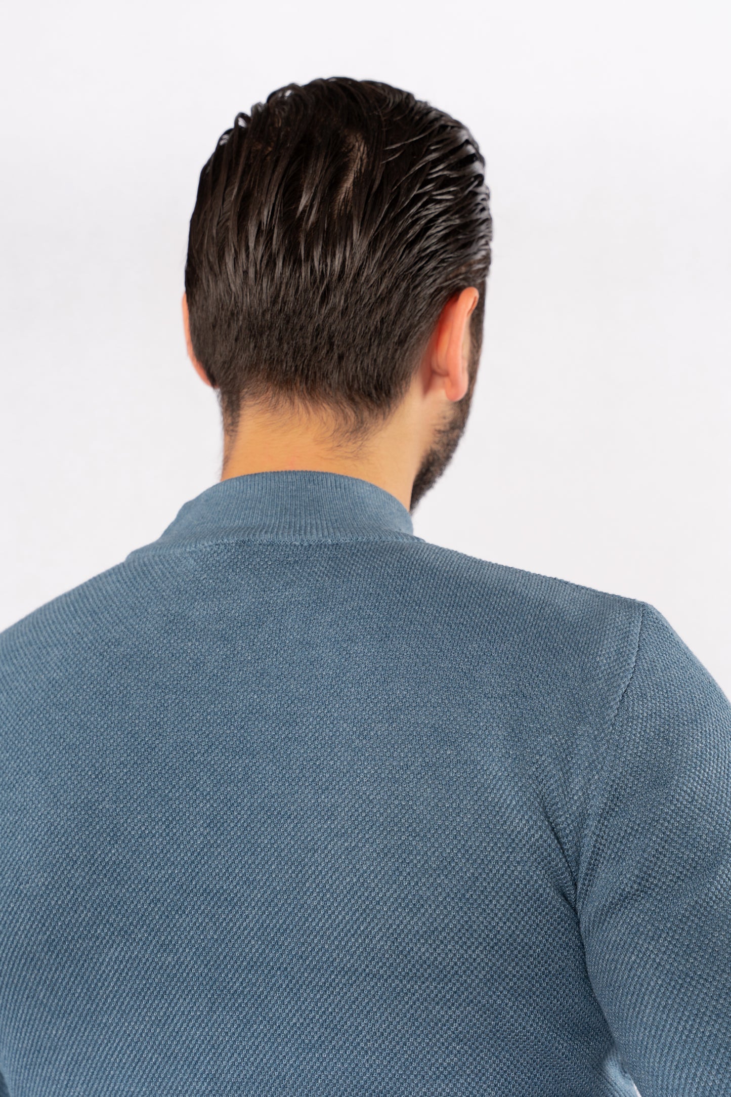 BLUE HIGHNECK SWEATER