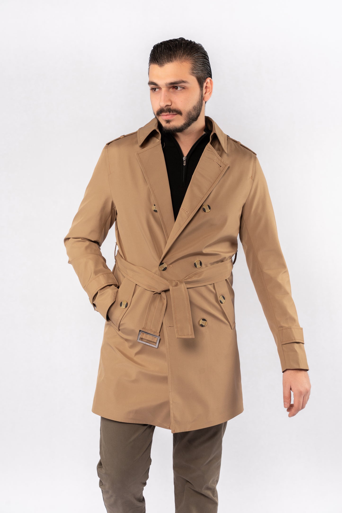 BEIGE ELEGANCE TRENCH COAT