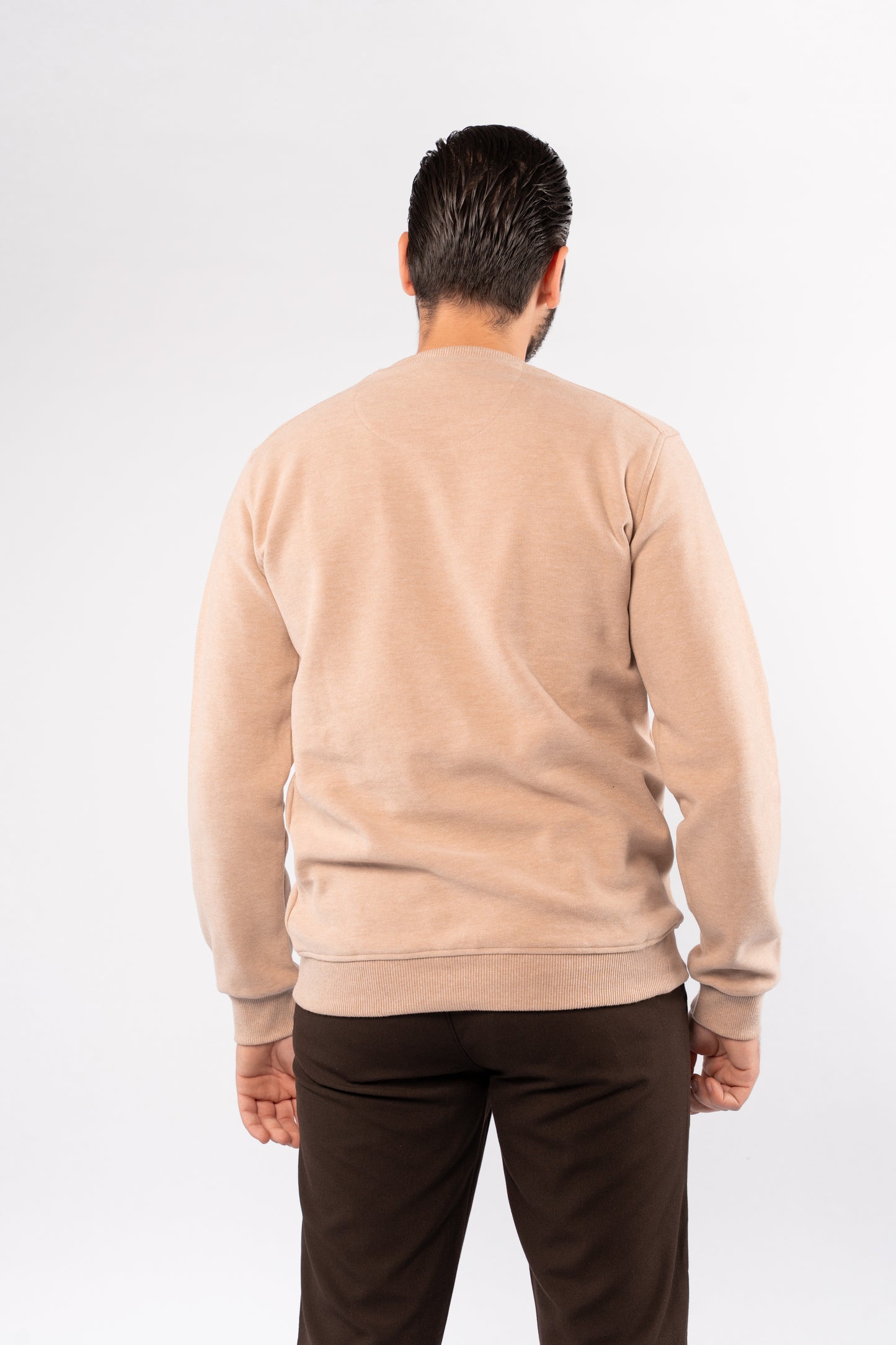 DARK BEIGE SELANIK ROUNDNECK SWEATER