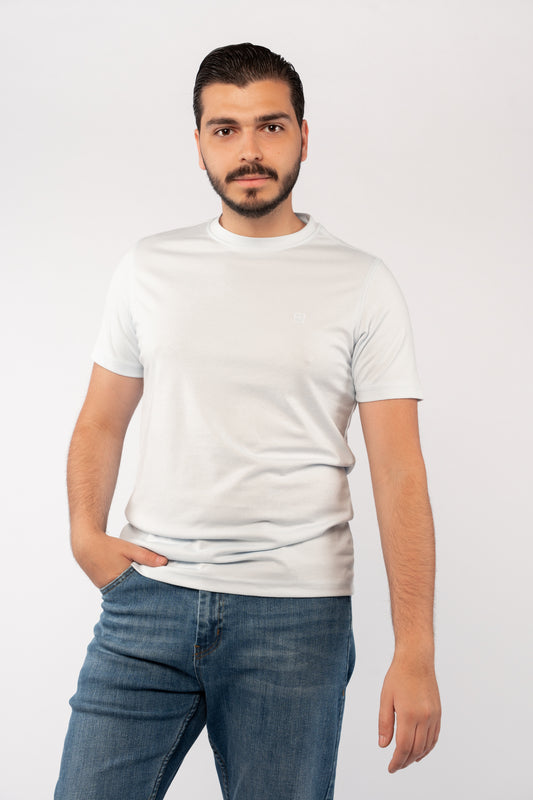 BLUE MERCERIZED TSHIRT