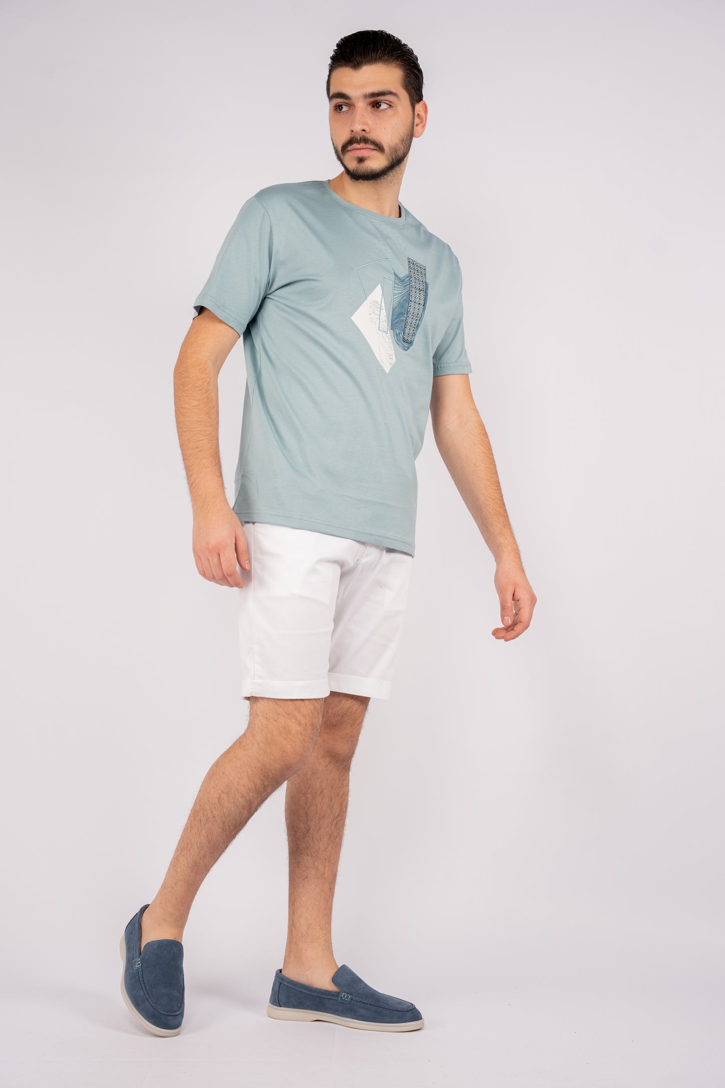 BLUE ABSTRACT TSHIRT