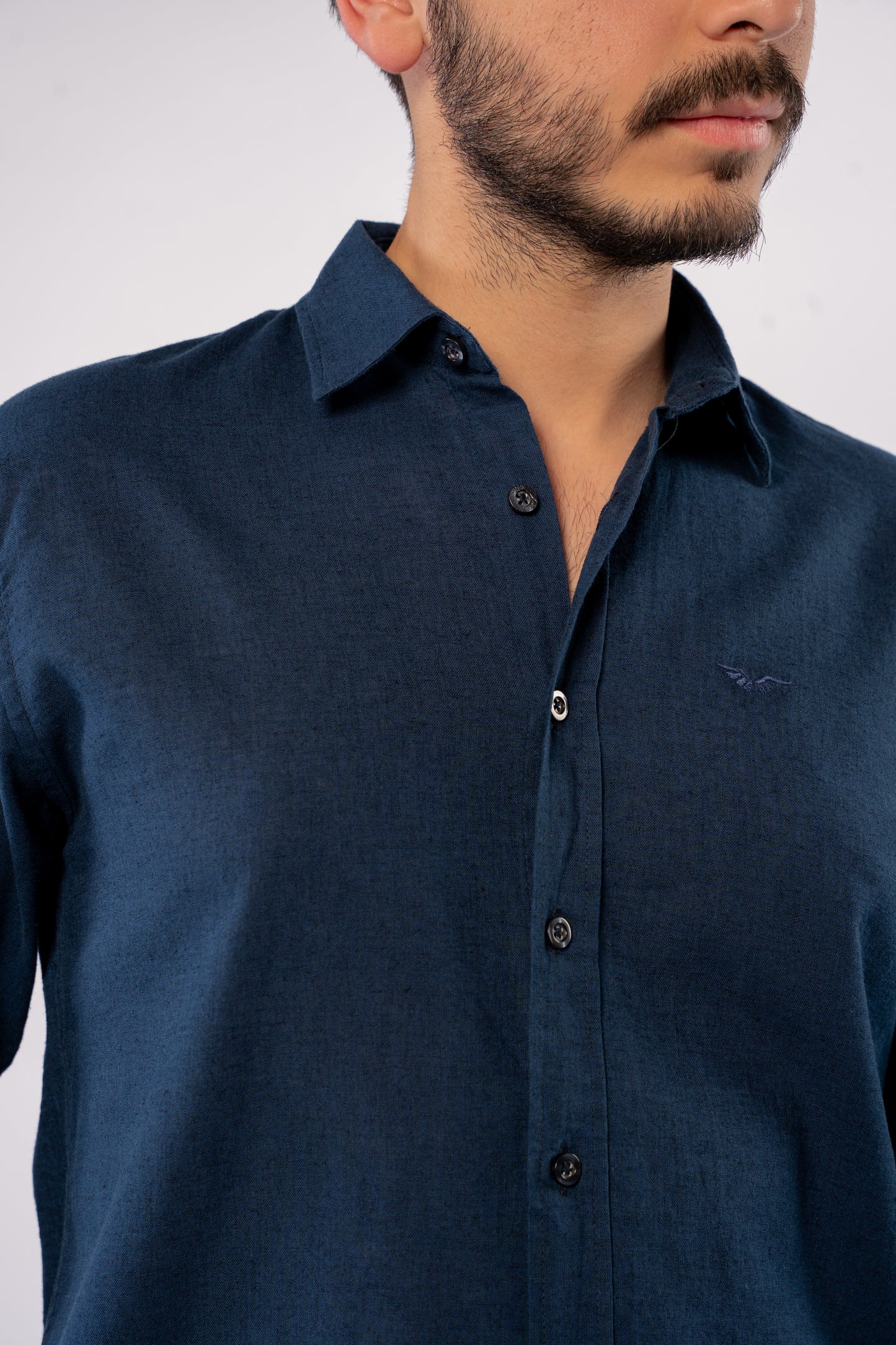 NAVY LINEN SHIRT