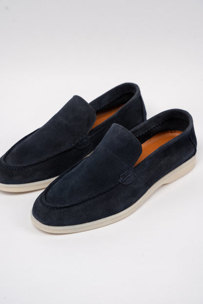 NAVY SUEDE LOAFER