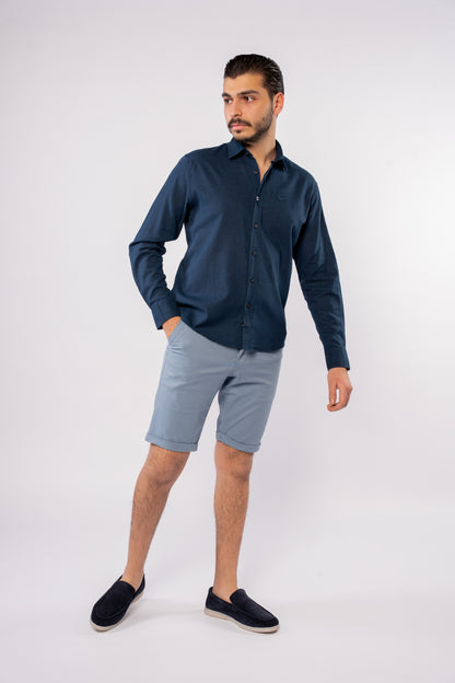NAVY LINEN SHIRT