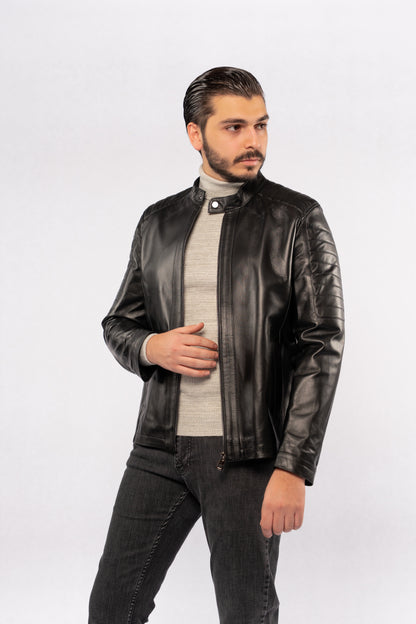 BLACK GENUINE LEATHER JACKET