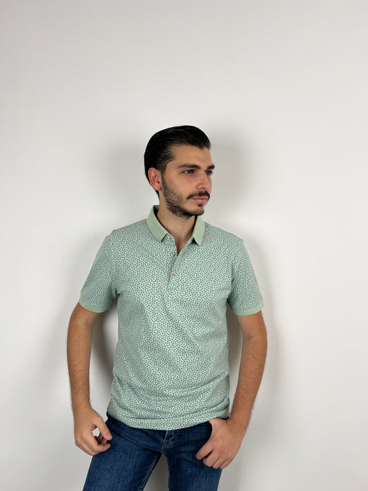 PATTERNED MINT POLO