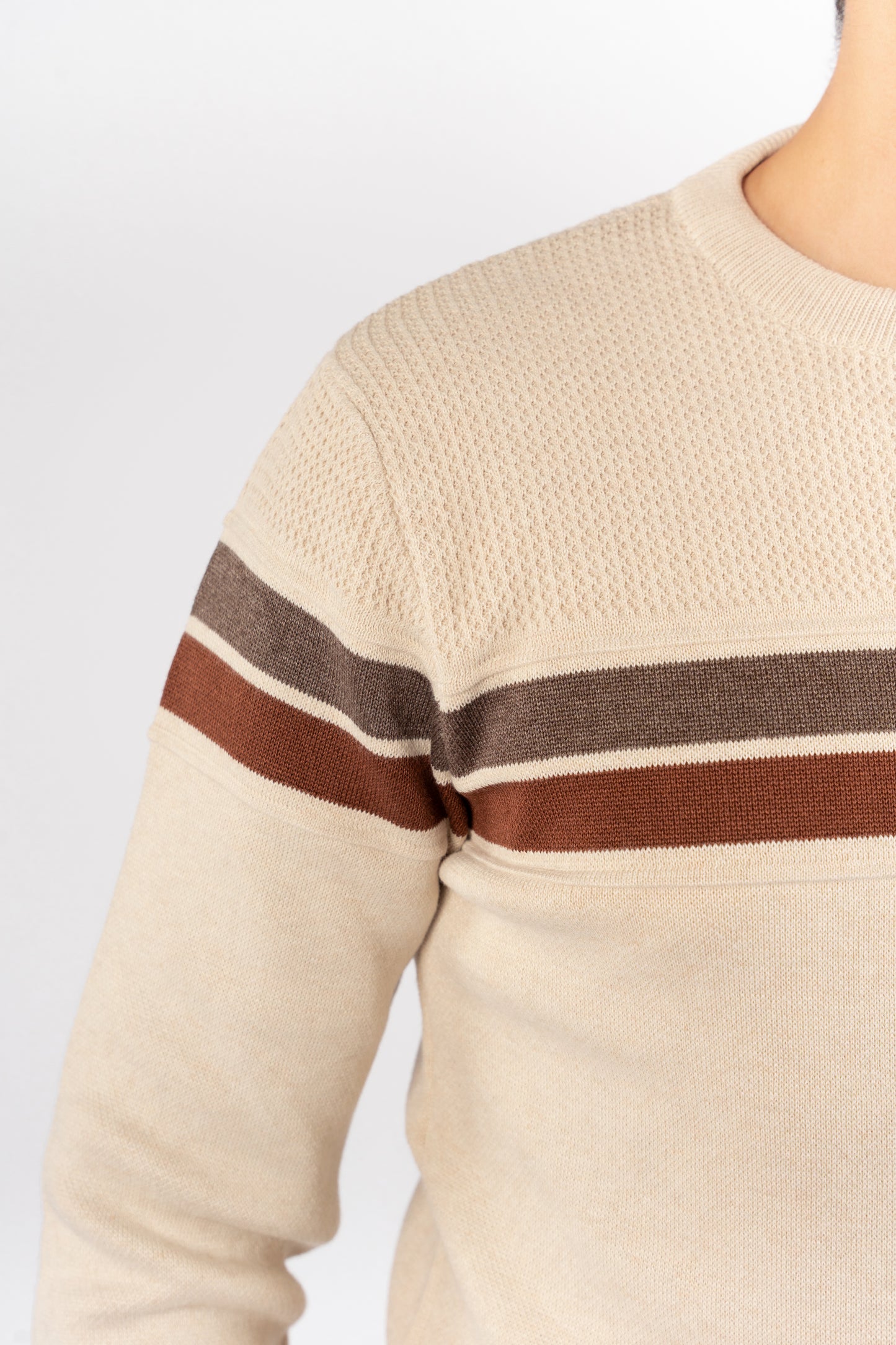BEIGE CASUAL SWEATER