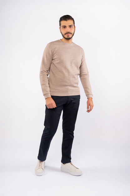 BEIGE ELEGANCE PIQUET SWEATER