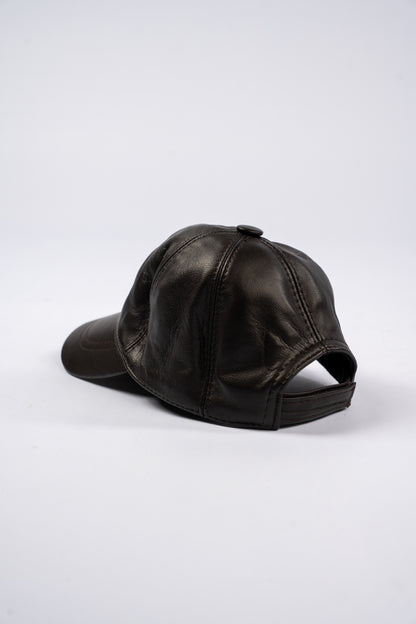 BLACK LEATHER CAP