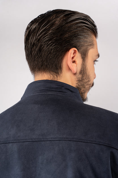 NAVY SUEDE TIMELESS JACKET